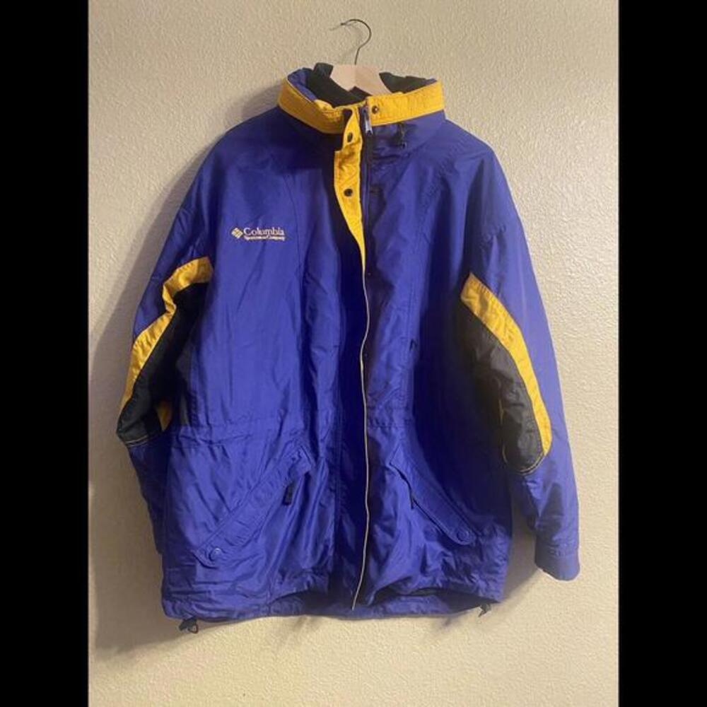 Vintage 90's‎ Columbia Fleece Lined  Zip Hooded Winter Parka Jacket Unisex L